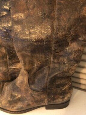 Frye Melissa Brown Distressed Tall Boot - 7.5